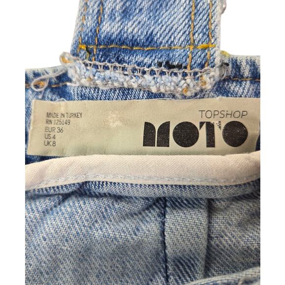 Topshop | Wide Leg-Cropped-Overalls | Size 4 - Picture 4 of 7